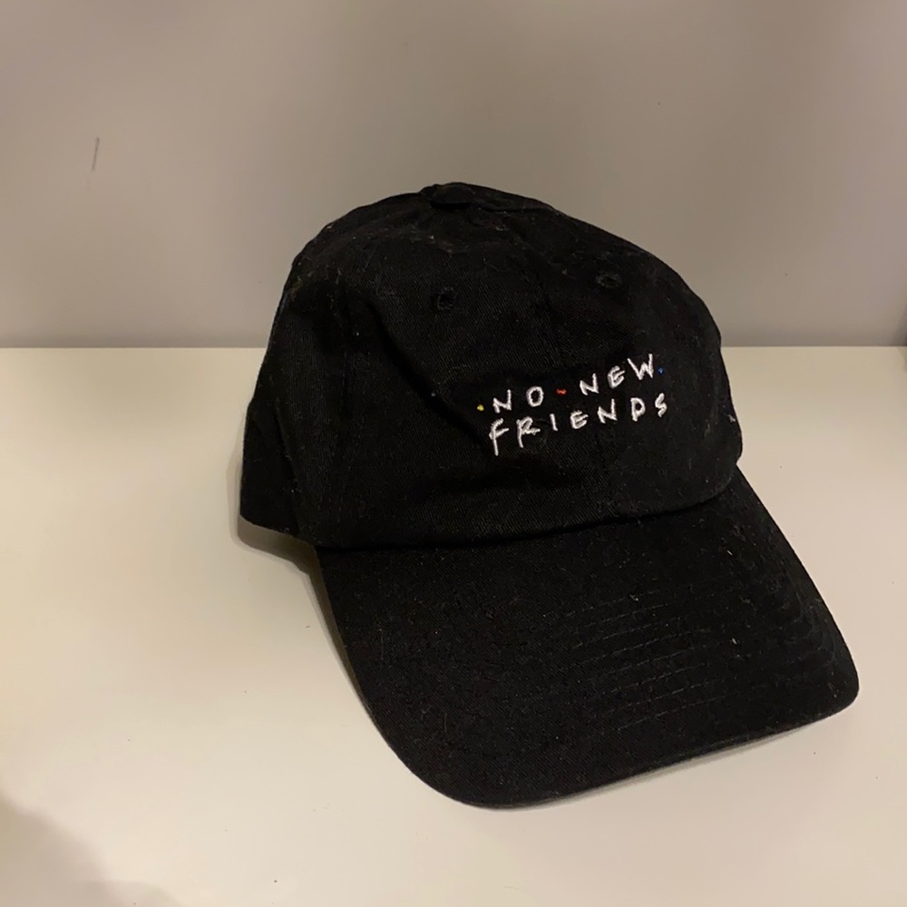 No New Friends Baseball Cap black